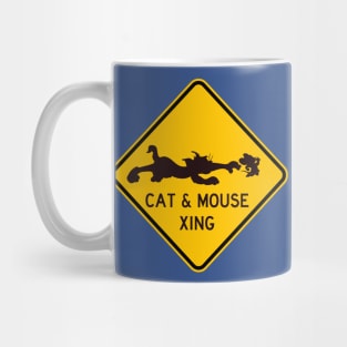 Cat and Mouse Crossing Mug